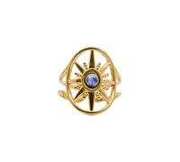 Bivea Bague dorée Nova Sodalite A taille unique