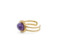 Bivea Bague dorée Sahira Améthyste A taille unique