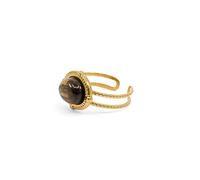 Bivea Bague dorée Sahira Oeil de tigre A taille unique