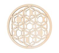 Bivea Fleur de Vie Phase Lunaire Pleine Découpée Bois 100 mm | Symbole Sacré Méditation Lune