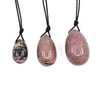 Bivea Oeufs de Yoni Rhodonite Lot de 3 Tailles 30 40 45 mm