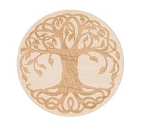 Bivea Plaque Arbre de Vie Gravée Bois 100 mm | Symbole Enracinement Croissance Spirituelle Lithothérapie