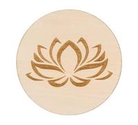 Bivea Plaque Fleur de Lotus Gravée Bois 100 mm | Symbole Pureté Éveil Spirituel Rechargement Pierres