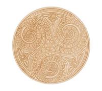Bivea Plaque Yin Yang Gravée Bois 100 mm | Symbole Équilibre Dualité Feng Shui Décoration Zen