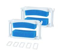 Bivea Stop-Uri Confort Bleu - Pince pour Incontinence Masculine - Design Étroit Spécial Cuisses Fortes et Pénis Rétractés - Lot de 2 avec 30 Barrettes de Réglage - Fabriqué en France