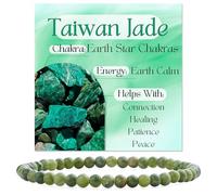 Bivei Jade de Taïwan - Résilience - Bracelet de Perles Pour Femmes 4mm en Semi-précieux Naturel élastique élastique Cristal Bijoux Cadeaux de Yoga