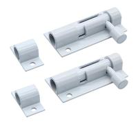 Bivethoi Lot de 2 loquets de porte blancs de 5,1 cm, petit loquet coulissant pour mini portail, porte de garage