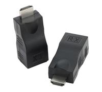 BIVOFU Extendeur HDMI RJ45 - Adaptateur et Transmetteur sur Câble Ethernet CAT6/CAT5E - Répéteur jusqu'à 30M pour HDTV 4K/2K - Compatible avec Hôtel, Conférence, Home Cinema