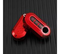 BIVVI Coque de Protection pour clé de Voiture Pliante en TPU, pour Fiat 500 Ducato Panda Punto 500L Lancia Musa pour Citroën Jumper pour Peugeot Boxer, étui à clés Rouge