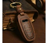 BIVVI Housse de clé de Voiture en Cuir véritable, pour Audi A3 A4 B9 A6 C8 A7 S7 4K A8 D5 S8 Q7 Q8 SQ8 E-tron 2018 2019 2020 2021 décoration d'accessoires de Coque de clé
