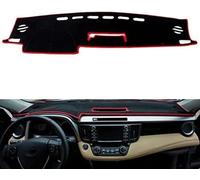 BIVVI Housse de Tableau de Bord,pour Toyota RAV4 2013 2014 2015 2016 2017 2018 RAV 4,Red Edge RHD Console Centrale Tapis de Tableau de Bord Protection Solaire Accessoires