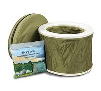 Bivvy Loo Portable toilette - toilette de camping - Festival de toilettes WC - Pêche - Camping WC - SE plie à plat - Prend en charge plus 150kg (Verte)