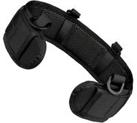 Bivwopei Ceinture tactique en mousse, ceinture de guerre, ceinture de champ, ceinture de patrouille, ceinture de travail rembourrée (noir)