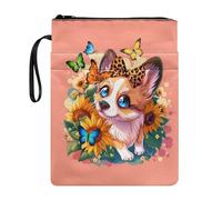 Bivxisrvo Housse de livre avec fermeture éclair pour les amateurs de livres, lavable et multifonctionnelle, s'adapte à la plupart des couvertures rigides standard