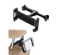 BIVYAX 1 pièce Support Voiture Noir, Support Tablette & Console, Étrier Extensible 360° pour Siège Avant/Arrière, compatible Téléphone & Tablette (14-26 cm), Installation Facile