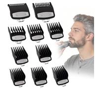 BIVYAX 10 Pièces Sabot Tondeuse Guide de Coupe de Cheveux, Peignes de Guidage pour Tondeuse à Cheveux, Guide ensemble peigne Compatible Wahl, Set Accessoires Tondeuse Cheveux Pour Cheveux Fin Epais