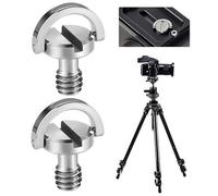 BIVYAX 2 Vis 1/4" avec Anneau D Camera Ring, Vis de Fixation pour Appareil Photo 1/4" en Acier Inoxydable, Compatible Trépied Monopode Plaque Rapide DSLR Manfrotto