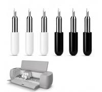 BIVYAX 6 Lames de Coupe en Acier Tungstène pour Cricut Joy, Non Traitées, Coupe Moyenne, Centrée, Accessoire pour Outil de Bricolage, Lames pour Traceur de Découpe,Coupe de Précision pour Projets DIY