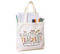 BIVYAX Cadeau Maitresse d'école, Idée Cadeau Maitresse Fin d'année, Tote Bag Original pour Professeur des Écoles, Grand Sac de Courses et Plage, Cabas Courses Quotidien,34 * 38cm