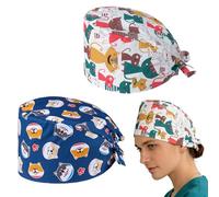 BIVYAX Calot Chirurgien 2 Pièces, La Chirurgienne Professionnel Bloc Opératoire, Bonnet Gommage Colorée Couvre,Bonnet Médical Lavable Anti-Transpiration Confortable pour Infirmière Médecin