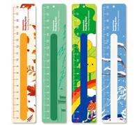 BIVYAX Lot de 4 Marque-pages de Lecture Guidée, Motifs Saisonniers Printemps Été Automne Hiver, Règles de Suivi pour Élèves et Enseignants,Aide à la Compréhension de Texte,Overlays Colorés pour Livres