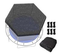 BIWKONI Housse D'Ombrage De Trampoline D'Extérieur, Protection Solaire De Trampoline, Isolation Nette, Toile Supérieure D'Ombrage Respirante, UV Et Anti Feuilles,8ft 6poles