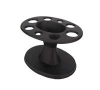 Biwwubik 1 pièce Porte-brosse à cheveux rond Support de brosse à cheveux et de peigne Étagère d'affichage noire Support de brosse à cheveux Support pour outils de coiffure Accessoires