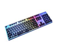 Biwwubik 104 touches de de clés avec éclairage de fond et ABS transparent avec éclairage de fond pour Cherry6.25X et clavier Shaft