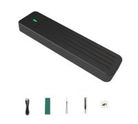 Biwwubik Boîtier SSD en aluminium M.2, compatible avec NVMe/NGFF SATA Type-C USB3.2 GEN2 Aluminium 10G Double accord Noir