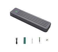 Biwwubik Boîtier SSD en aluminium M.2, compatible avec NVMe/NGFF SATA Type-C USB3.2 GEN2 Aluminium 10G accord Dual Argent-Gris