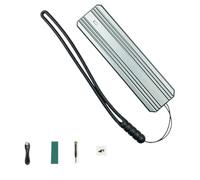 Biwwubik Boîtier SSD en aluminium M.2, compatible avec NVMe/NGFF SATA Type-C USB3.2 GEN2 Aluminium 10G accord Dual Gris spatial