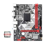 Biwwubik Carte mère de bureau B75-H + CPU I3-2120 LGA 1155 USB 3.0 SATA 3.0 compatible avec emplacements de RAM DDR3 de 1600 MHz jusqu'à 16 Go