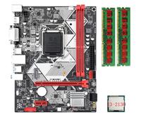 Biwwubik Carte mère de bureau B75-H + CPU I3-2130 + 2 x 8G DDR3 1600 MHz RAM LGA 1155 USB 3.0 SATA 3.0 Carte mère d'ordinateur