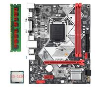Biwwubik Carte mère de bureau B75-H + CPU I3-3220 + 1 x 4G DDR3 1600 MHz RAM LGA 1155 USB 3.0 SATA 3.0 Carte mère d'ordinateur