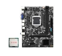 Biwwubik Carte mère de bureau B75M- + CPU I3-2120 LGA 1155 USB 3.0 SATA 3.0 compatible avec emplacements de RAM DDR3 de 1600 MHz jusqu'à 16 Go
