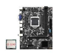 Biwwubik Carte mère de bureau B75M- + CPU I3-3240 LGA 1155 USB 3.0 SATA 3.0 compatible avec emplacements de RAM DDR3 de 1600 MHz jusqu'à 16 Go