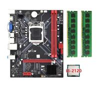 Biwwubik Carte mère de bureau B85M VHL + CPU I3-2120 + 2 x DDR3 1600 MHz 8 Go RAM LGA 1155 USB 3.0 SATA 3.0 Carte mère d'ordinateur