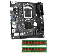 Biwwubik Carte mère de bureau ITX H61 avec 2 x 8G DDR3 1600 MHz RAM CPU LGA 1155 Compatible avec jusqu'à 16 Go de RAM Emplacements Carte réseau de 100 m