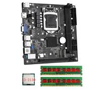 Biwwubik Carte mère de bureau ITX H61 +I3-2130 +2 x 8G DDR3 1600 MHz RAM CPU LGA 1155 Compatible avec jusqu'à 16 Go de RAM Emplacements Carte réseau de 100 m