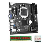 Biwwubik Carte mère de bureau ITX H61 +I3-3240 +1 x 8G DDR3 1600 MHz RAM CPU LGA 1155 Compatible avec jusqu'à 16 Go de RAM Emplacements Carte réseau de 100 m