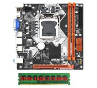 Biwwubik Carte mère pour ordinateur ITX H110 avec 16G 2133 MHz DDR4 RAM LGA1151 DDR4 Prend en charge 32 Go Gigabit Ethernet M.2 Nvme PCI-E 16X