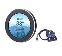 Biwwubik Écran secondaire USB refroidi à l' de 2,1 pouces 480 x 480 IPS Écran LCD rond CPU GPU RAM HDD Surveillance Noir