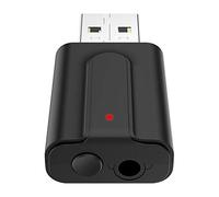 Biwwubik Émetteur et récepteur Bluetooth USB sans Bluetooth 5.0 Adaptateur 2 1 Mini 3,5 mm stéréo pour TV Casque PC