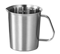 Biwwubik Gobelet doseur en acier inoxydable - Outils de mélange de résine - Précision graduée - Verser - Bec verseur - Cuisson - 500 ml