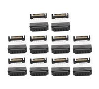 Biwwubik Lot de 10 paires de connecteurs SATA L29 SATA mâle 5 trous SATA mâle Connecteur série 15P Boîtier d'alimentation mâle et boîtier