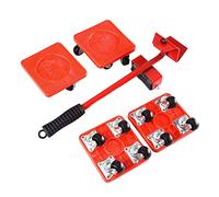 Biwwubik Lot de 5 outils de déplacement de meubles à 360 °, objets lourds qui déplacent et transportent les ascenseurs, 4 roues universelles