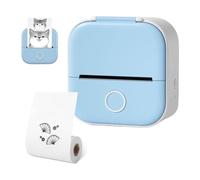 Biwwubik Mini imprimante d'autocollants d'impression de poche, imprimante d'autocollants sans encre Mini imprimante thermique portable avec papier d'impression