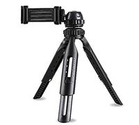 Biwwubik Mini trépied avec support de téléphone rotatif à 360 ° - Réglable - Pour smartphone - Noir