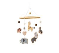 Biwwubik Mobile pour pour Berceau - Mobile pour Animaux de la Jungle - Mobile pour Chambre D'Enfant pour Fille ou Garçon, Mobile Neutre en Matière de Genre, Fait à la Main et