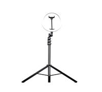 Biwwubik Support intégré pour streaming en direct avec anneau à selfie, support de lumière en direct, trépied extensible